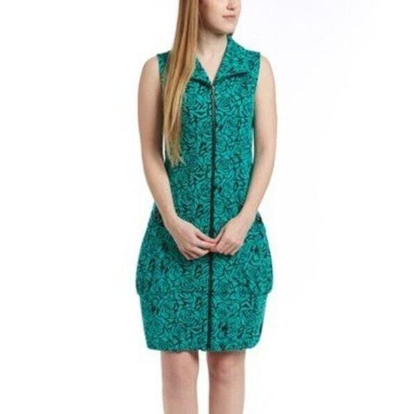 Samuel Dong Floral Jacquard Bubble Dress Full Length Fairy Grunge Whimsigoth M - Picture 1 of 9